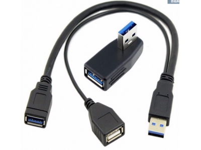 Multifunctional USB3.0 AM to USB3.0 AF and USB2.0 AF Cable Data Transfer and Charging Cables