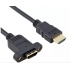 HDMI Male to Female Panel Mount Extension Cable with Screw Nuts  Gold Plated Support 3D 4K 1080P cable