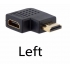 Left 90 degree HDMI Female to Male Angled Adapter