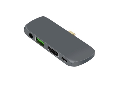 Aluminium 4K Type C to USB 3.0 3.1 4 Port Adapter 4 in 1