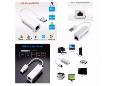 USB 2.0 to RJ45 Ethernet Network Adapter for Macbook