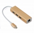 USB 3.1 Type C USB-C 3 Ports Hub with Gigabit Ethernet Network LAN Adapter Multiple for laptop