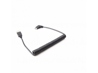 Type-c spring angle USB 3.1 A male to USB 2.0 A Male Extension coiled cable Spiral Kabel Usb C Male Spiral Cable